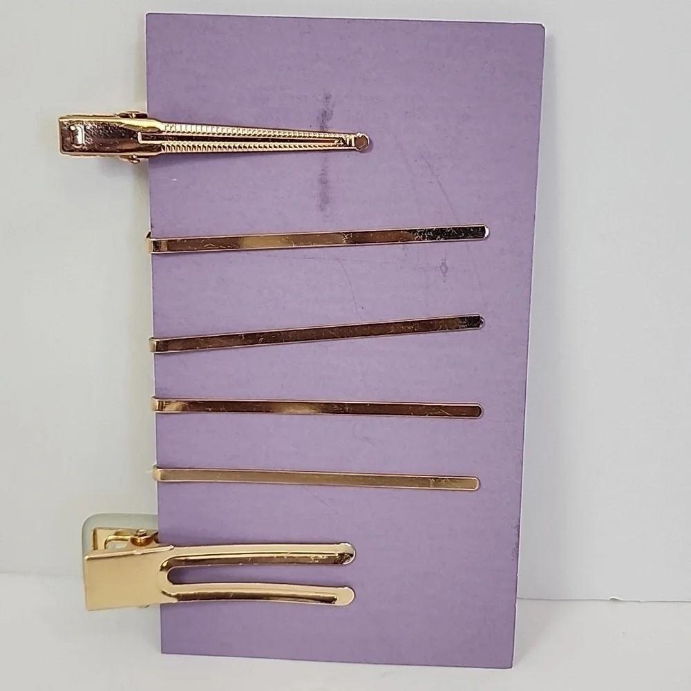 Birthday Card + Sets Of 6x (Six) Decorative Hair Clips Burgoyne KJS Industrie